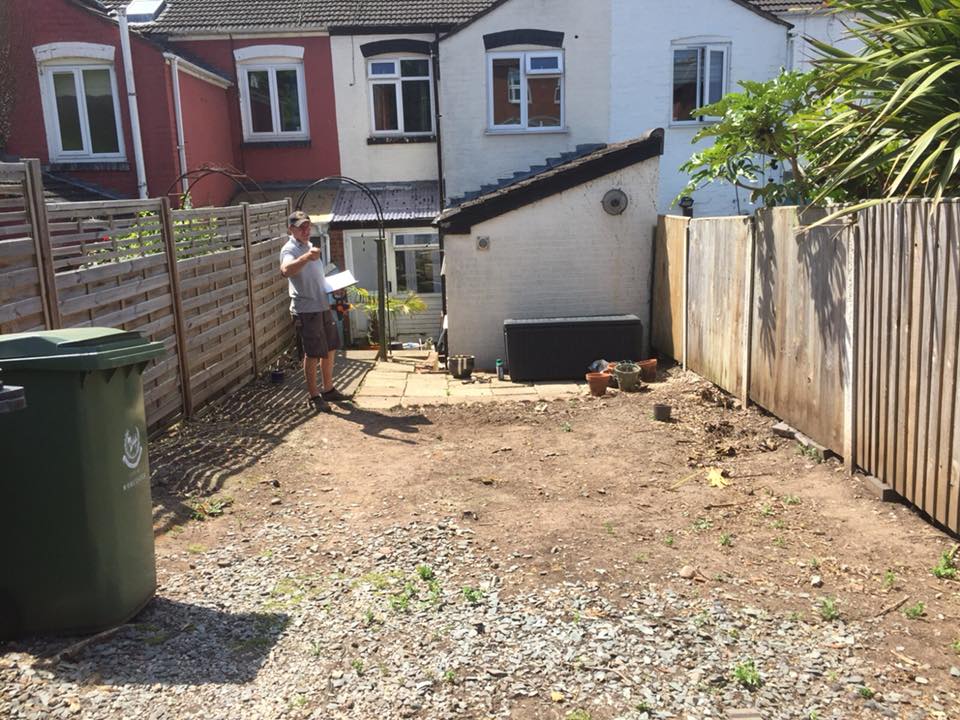 Garden Design - garden cleared for work