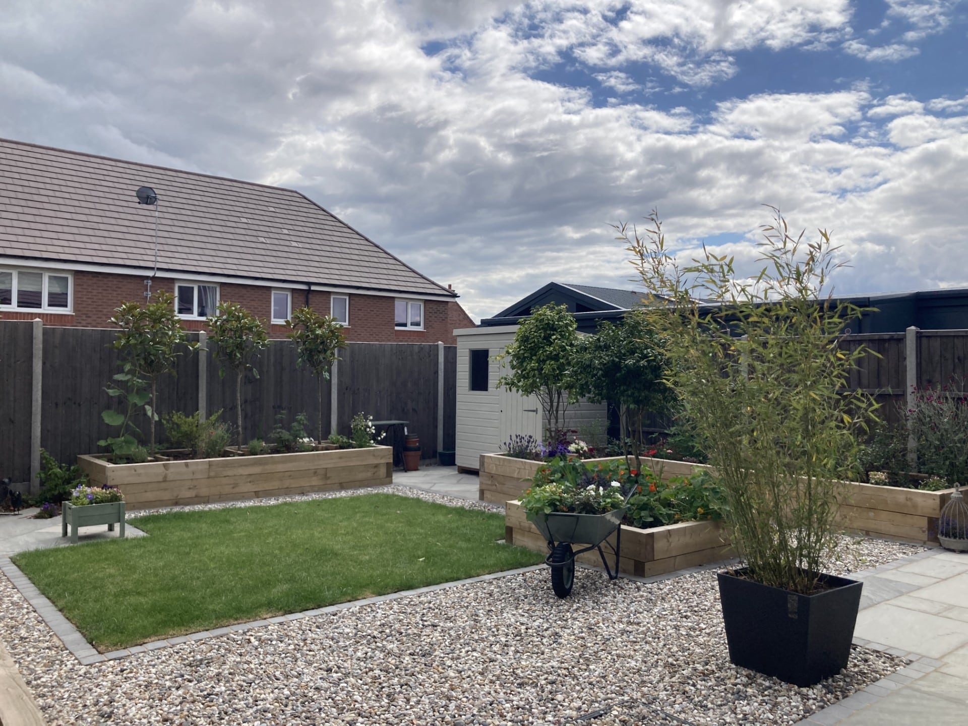 Cottage Garden in Suburbia Case Study - After - Full shot including stone surrounding.