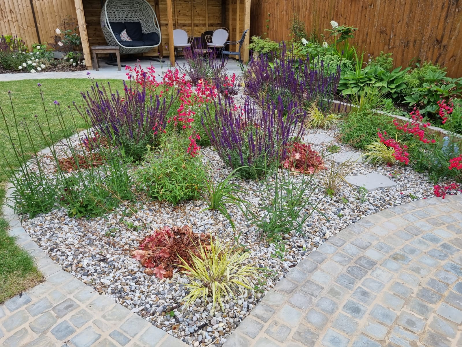 Paisley Patterns - After - Colourful garden bed