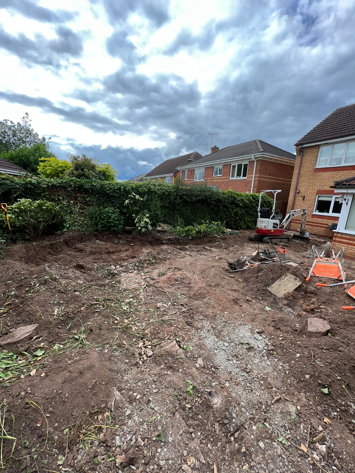 Paisley Patterns - During - garden cleared ready for work