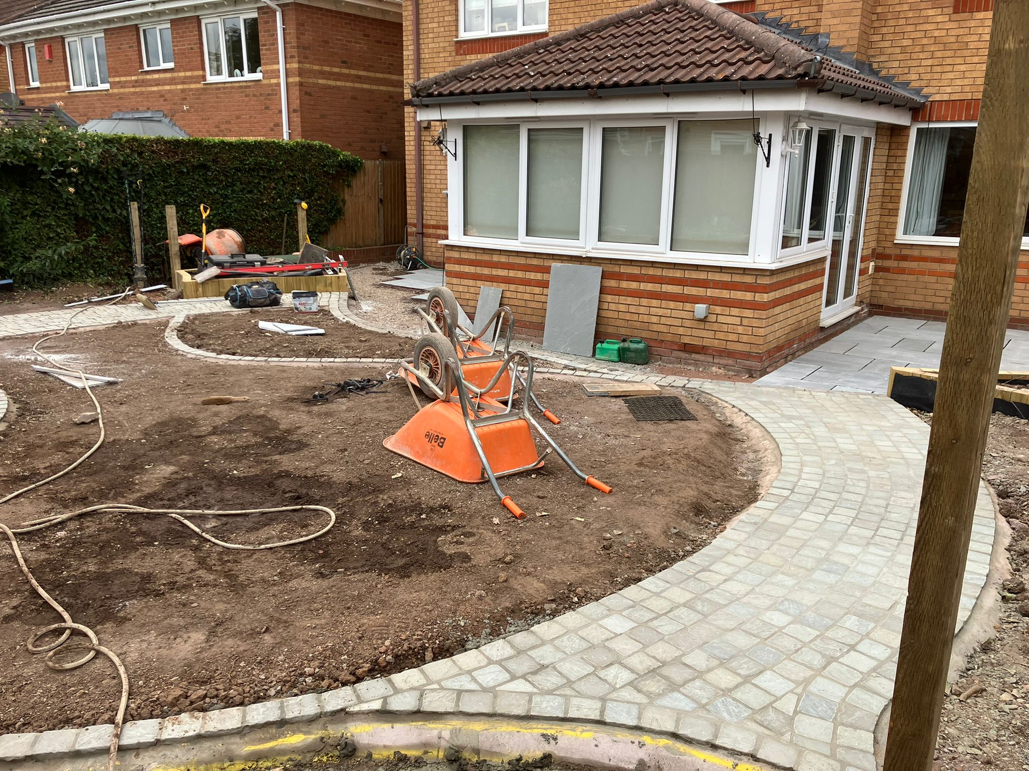 Paisley Patterns - pathways and stone edging laid