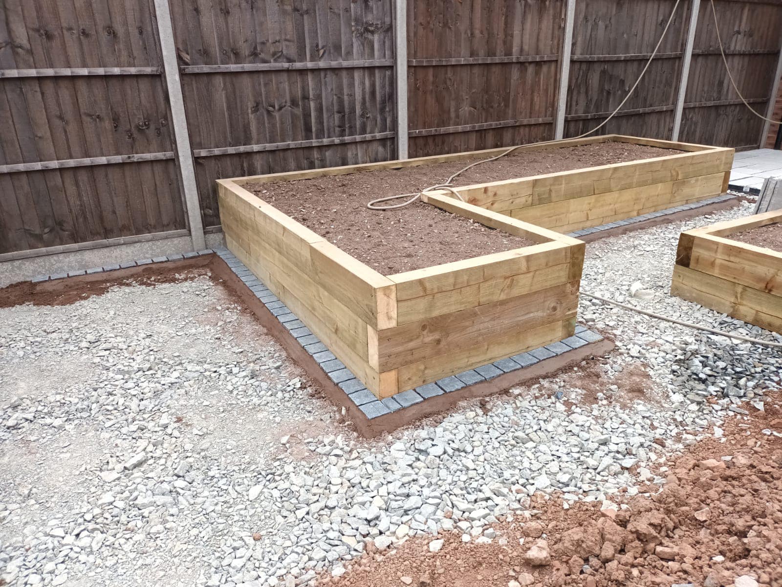 Cottage of Suburbia - During - Raised beds ready for planting